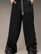 Snap Side Button Track Pants