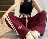 Varsity Maroon Tack Pants
