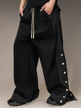 Snap Side Button Track Pants